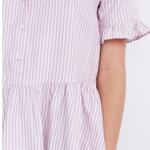 Madewell Studio Ruffle-Hem Serene Lavender Blouse - Picture 3 of 6
